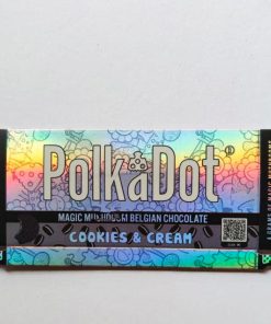 Concept illustration of adulterated chocolate with question marks representing unknown psychoactive content