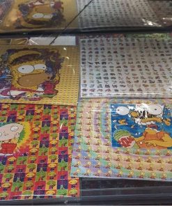 Blotter paper sheet representing LSD delivery format with perforated squares